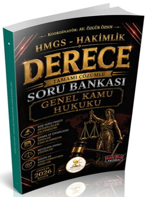 Savaş Yayınları 2026 HUKAL HMGS Hakimlik Derece Genel Kamu Hukuku Soru Bankası