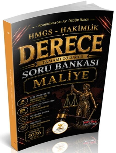 Savaş Yayınları 2026 HUKAL HMGS Hakimlik Derece Maliye Soru Bankası