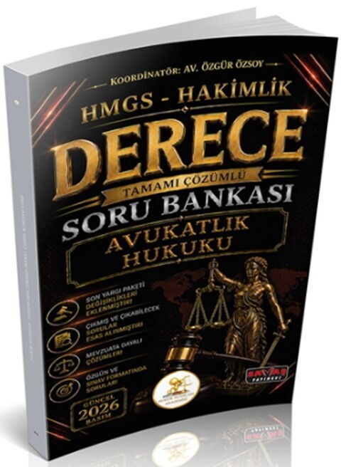 Savaş Yayınları 2026 HUKAL HMGS Hakimlik Derece Avukatlık Hukuku Soru Bankası