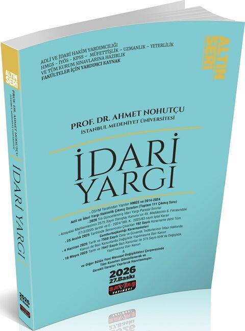 Savaş Yayınları 2026 İdari Yargı Konu Anlatımı