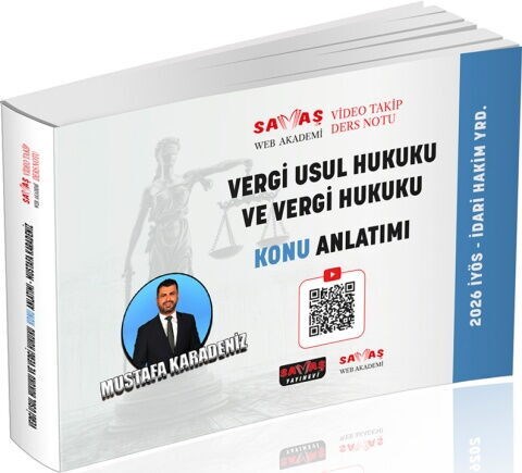 Savaş Yayınları 2026 İYÖS İdari Hakim Yardımcılığı Vergi Usul Hukuku ve Vergi Hukuku Konu Anlatımı