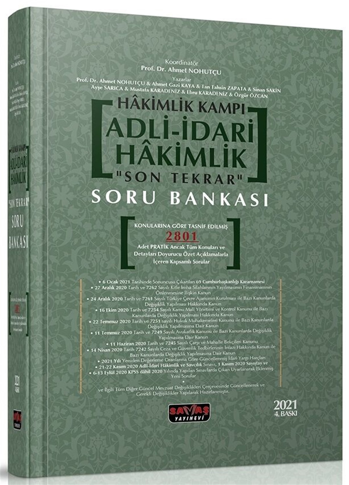 Savaş Yayınları Hakimlik Kampı Adli İdari Hakimlik Son Tekrar Soru Bankası