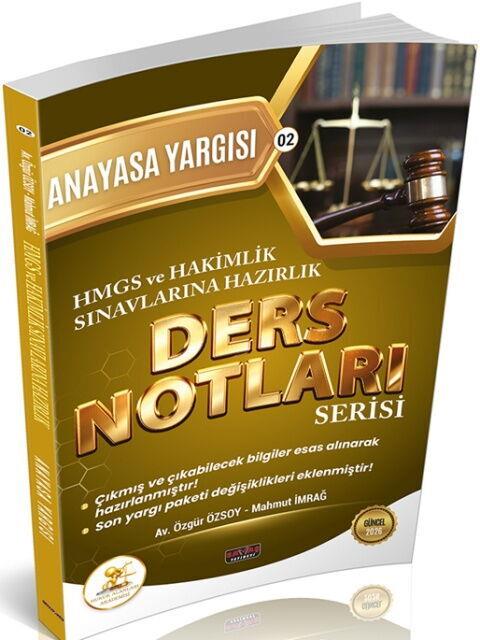 Savaş Yayınları HUKAL HMGS HAKİMLİK Anayasa Yargısı Ders Notları