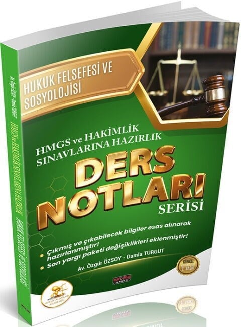 Savaş Yayınları HUKAL HMGS HAKİMLİK Hukuk Felsefesi ve Sosyolojisi Ders Notları