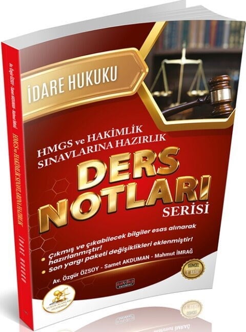 Savaş Yayınları HUKAL HMGS HAKİMLİK İdare Hukuku Ders Notları