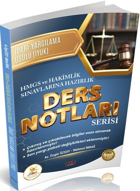 Savaş Yayınları HUKAL HMGS HAKİMLİK İdari Yargılama Hukuku Ders Notları