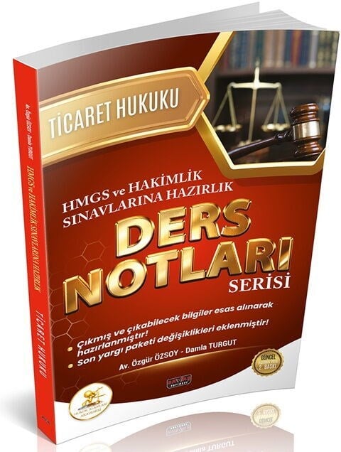 Savaş Yayınları HUKAL HMGS HAKİMLİK Ticaret Hukuku Ders Notları
