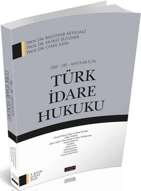 Savaş Yayınları İİBF SBF MYO lar İçin Türk İdare Hukuku