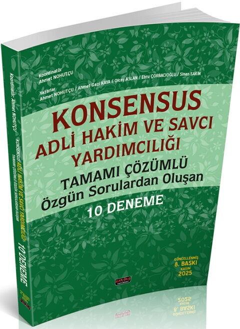 Savaş Yayınları Konsensus Hakim ve Savcı Yardımcılığı 10 Deneme