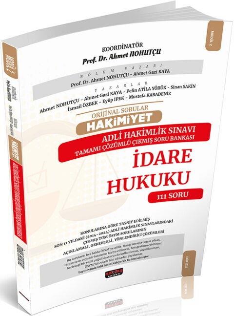Savaş Yayınları Orijinal Sorular HAKİMİYET Adli Hakimlik Sınavı İdare Hukuku Çıkmış Soru Bankası