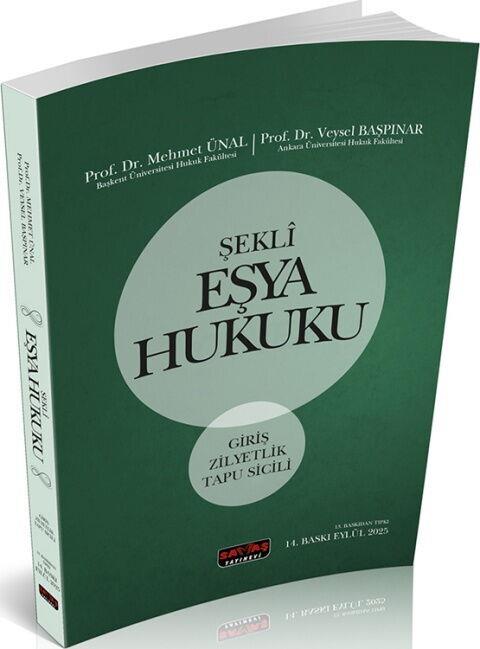 Savaş Yayınları Şekli Eşya Hukuku