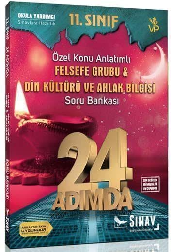 Sınav Yayınları 11. Sınıf Felsefe Grubu Din Kültürü ve Ahlak Bilgisi 24 Adımda Özel Konu Anlatımlı Soru Bankası
