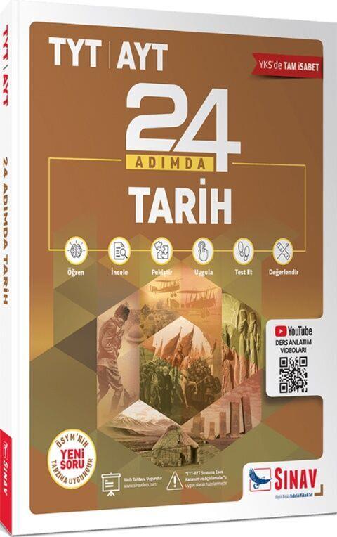 Sınav Yayınları TYT AYT Tarih 24 Adımda Özel Konu Anlatımlı Soru Bankası
