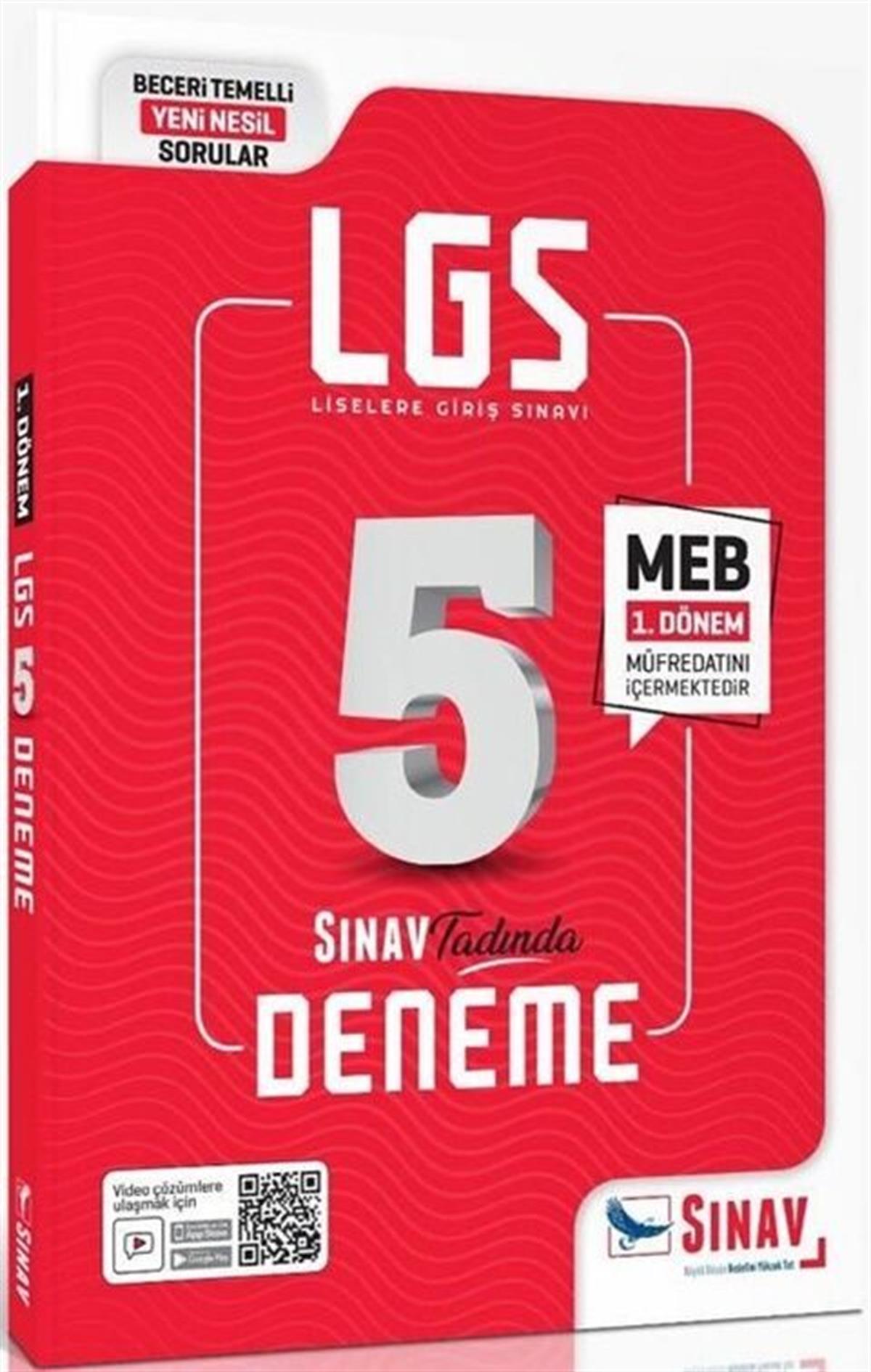 Sınav Yayınları 8. Sınıf LGS 1. Dönem 5 Deneme