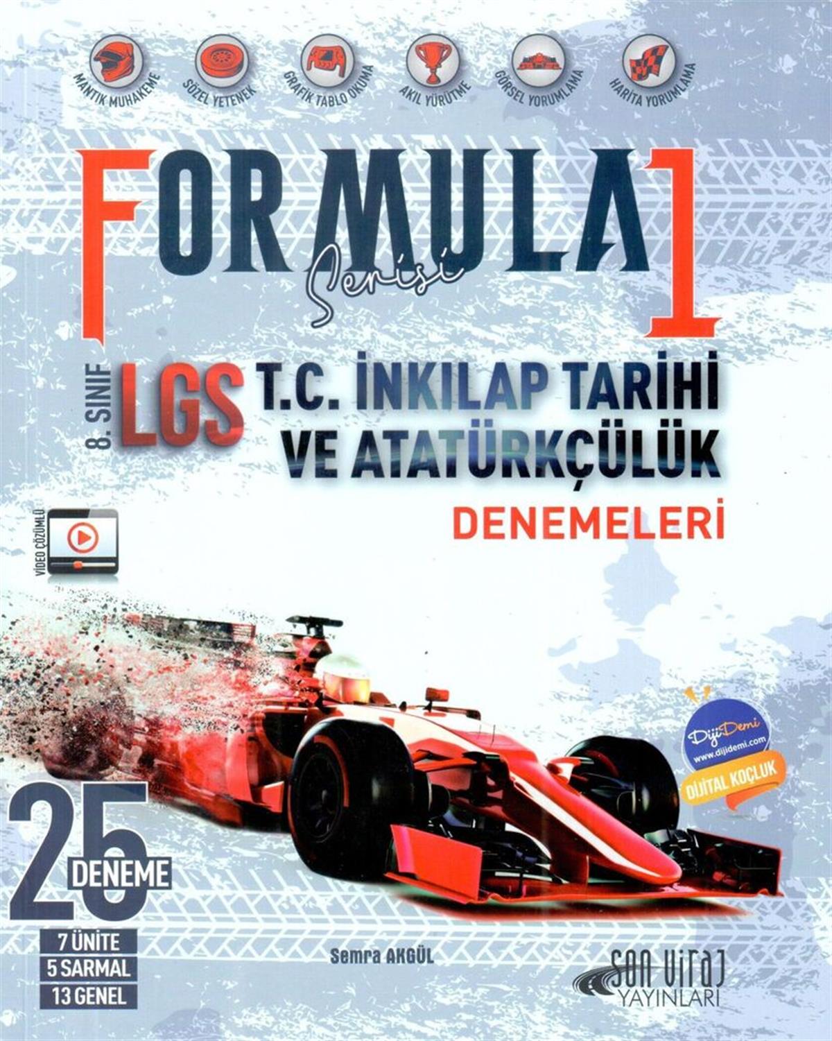 Son Viraj Yayınları 8. Sınıf LGS T.C. İnkılap Tarihi Formula Serisi 1. Dönem 25 Denemeleri