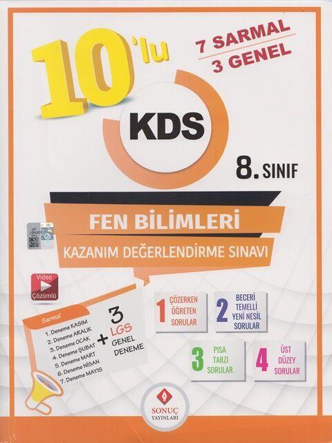 Sonuç Yayınları 8. Sınıf Fen Bilimleri 10 lu Kazanım Değerlendirme Sınavı