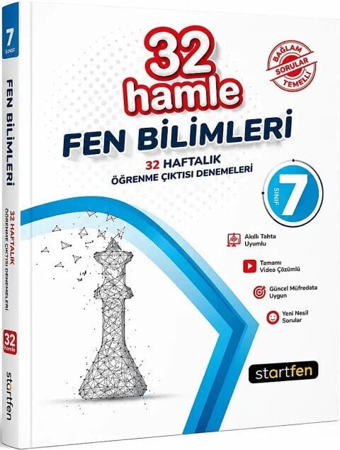 Startfen Yayınları 7. Sınıf Fen Bilimleri 32 Hamle Kazanım Denemeleri