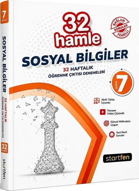 Startfen Yayınları 7. Sınıf Sosyal Bilgiler 32 Hamle Kazanım Denemeleri