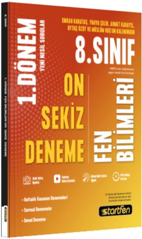 Startfen Yayınları 8. Sınıf Fen Bilimleri 1. Dönem 18 li Denemeler