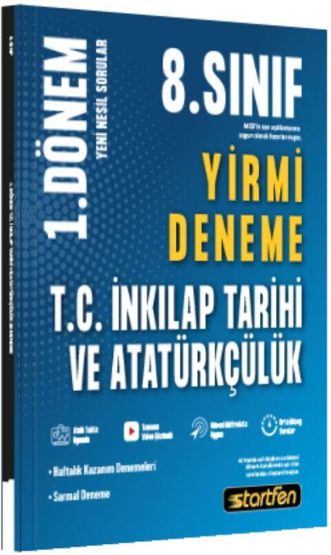 Startfen Yayınları 8. Sınıf T.C. İnkılap Tarihi ve Atatürkçülük 1. Dönem 20 li Denemeler