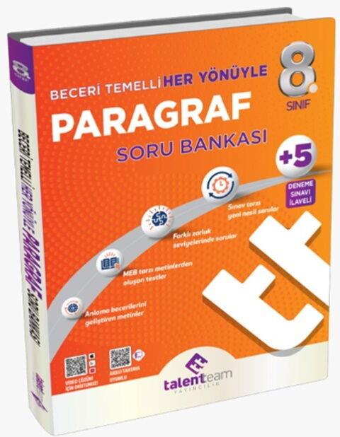Talentteam Yayınları 8. Sınıf Paragraf İlk Adım Başlangıç Soru Bankası