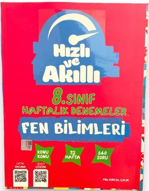 Tammat Yayıncılık 8. Sınıf Fen Bilimleri Haftalık Deneme Kitap Hızlı ve Akıllı