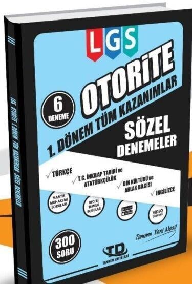 Tandem Yayınları 8. Sınıf LGS Otorite 1. Dönem Sözel Denemeler