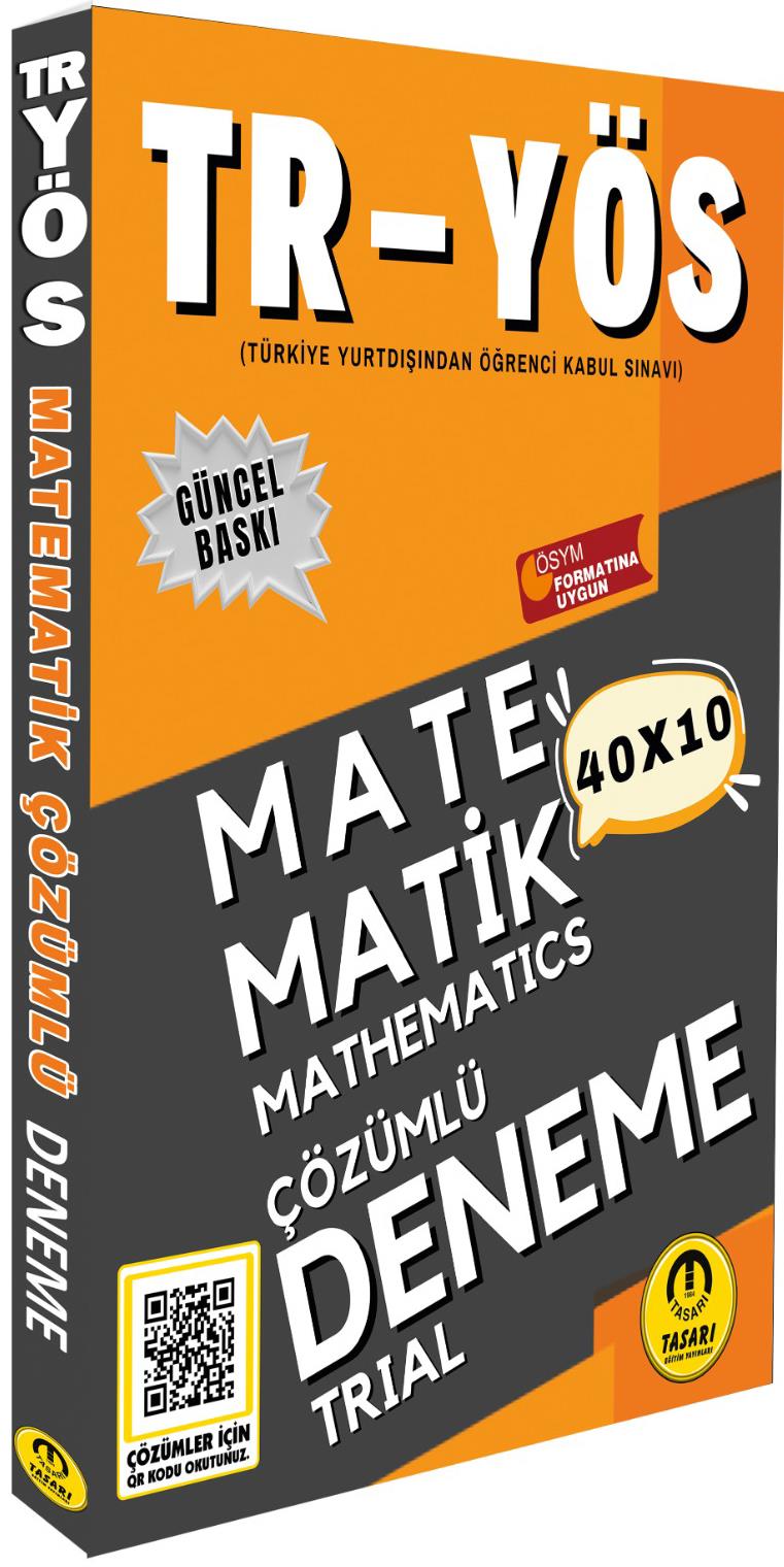 Tasarı Eğitim Yayınları 2025 TR YÖS Matematik 40X10 Çözümlü Deneme