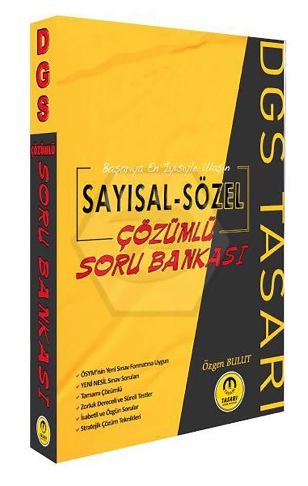 Tasarı Eğitim Yayınları 2026 Dgs Sayısal Sözel Yetenek Çözümlü Soru Bankası