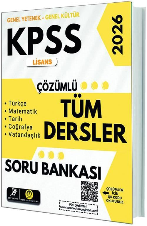 Tasarı Eğitim Yayınları 2026 KPSS Genel Yetenek Genel Kültür Lisans Tüm Dersler Soru Bankası Çözümlü
