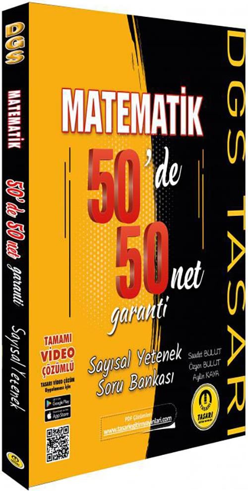 Tasarı Eğitim Yayınları DGS Matematik Sayısal Yetenek 50 de 50 Net Garanti Soru Bankası Çözümlü