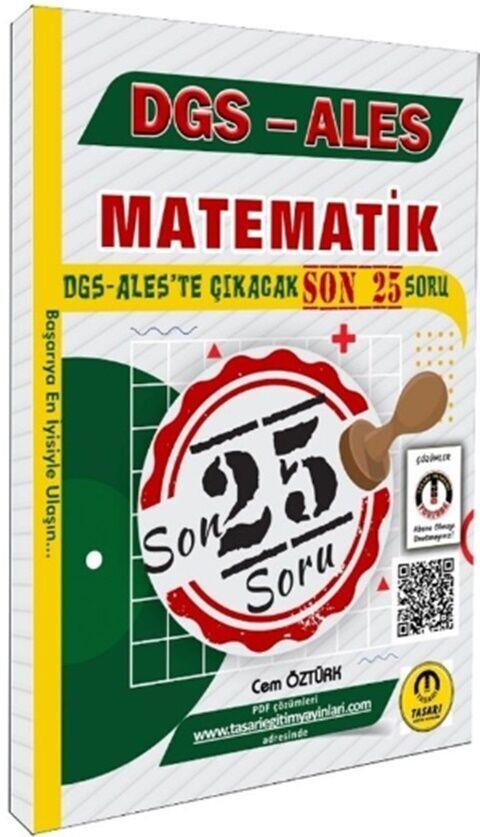 Tasarı Yayınları DGS ALES Matematik Çıkacak Son 25 Soru Çözümlü
