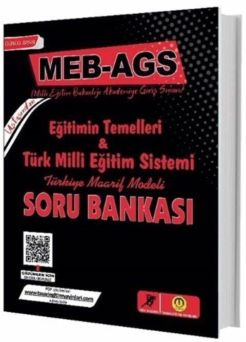 Tasarı Yayınları MEB AGS Eğitimin Temelleri ve Türk Milli Eğitim Sistemi Soru Bankası