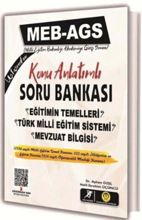 Tasarı Yayınları MEB AGS Mevzuat Bilgisi Türk Eğitim Sistemleri Soru Bankası