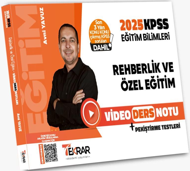 Tekrar Akademi 2025 KPSS Eğitim Bilimleri Rehberlik ve Özel Eğitim Video Ders Notu