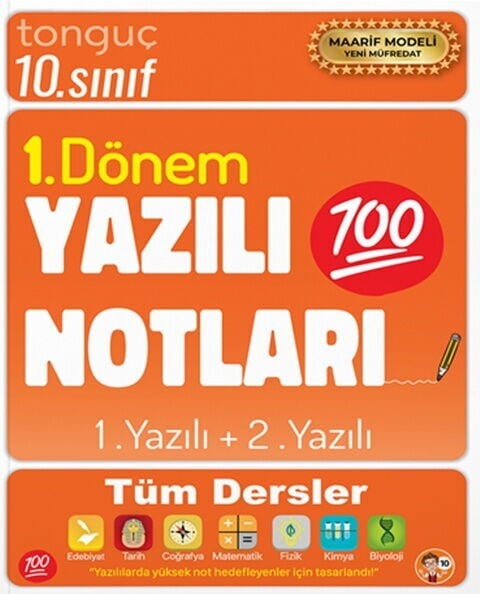 Tonguç Akademi 10. Sınıf Yazılı Notları 1. Dönem 1 ve 2. Yazılı