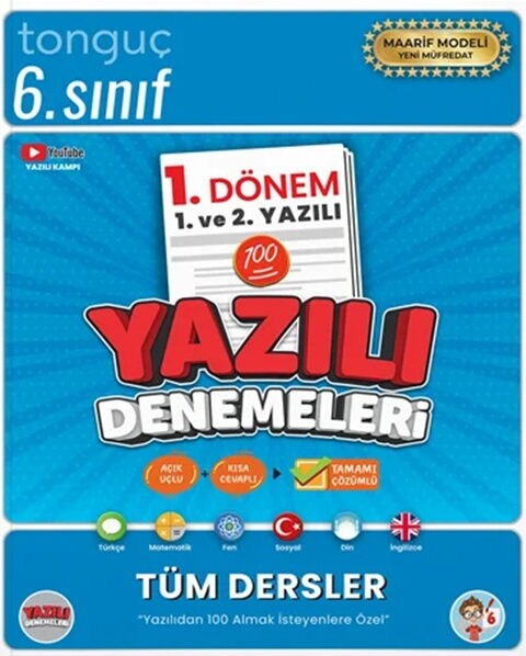Tonguç Akademi 6. Sınıf Yazılı Notları 1. Dönem 1 ve 2. Yazılı