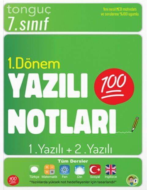 Tonguç Akademi 7. Sınıf Yazılı Notları 1. Dönem 1. ve 2. Yazılı