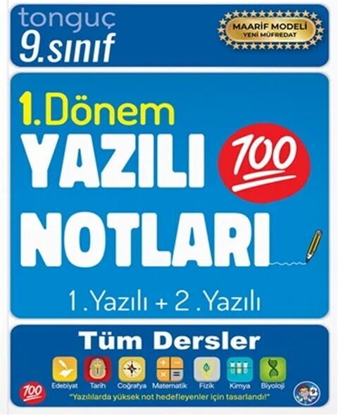 Tonguç Akademi 9. Sınıf Yazılı Notları 1. Dönem 1 ve 2. Yazılı