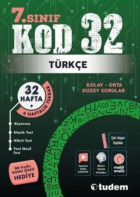 Tudem Yayınları 7. Sınıf Türkçe Kod 32 Tekrar Testleri