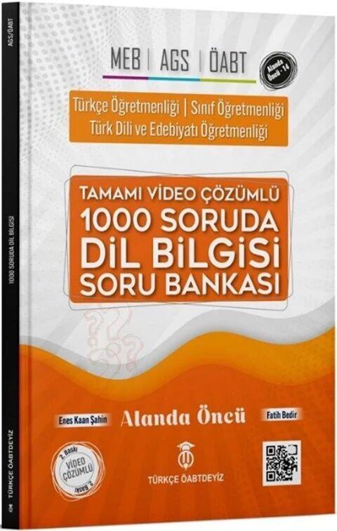 Türkçe ÖABTDEYİZ MEB AGS ÖABT TYT MSÜ Dil Bilgisi 1000 Soruda Soru Bankası
