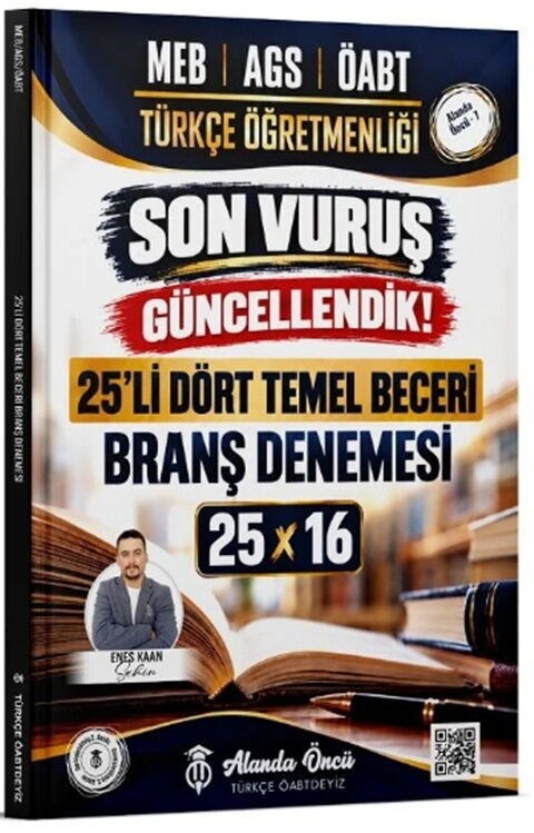 Türkçe ÖABTDEYİZ ÖABT MEB AGS Türkçe Dört Temel Beceri Son Vuruş 25 Deneme