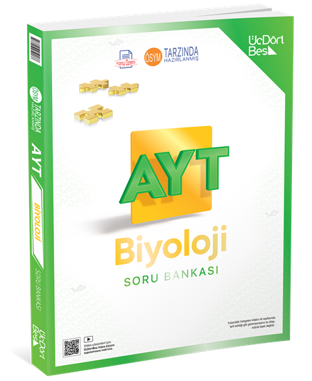 ÜçDörtBeş Yayınları AYT Biyoloji Soru Bankası