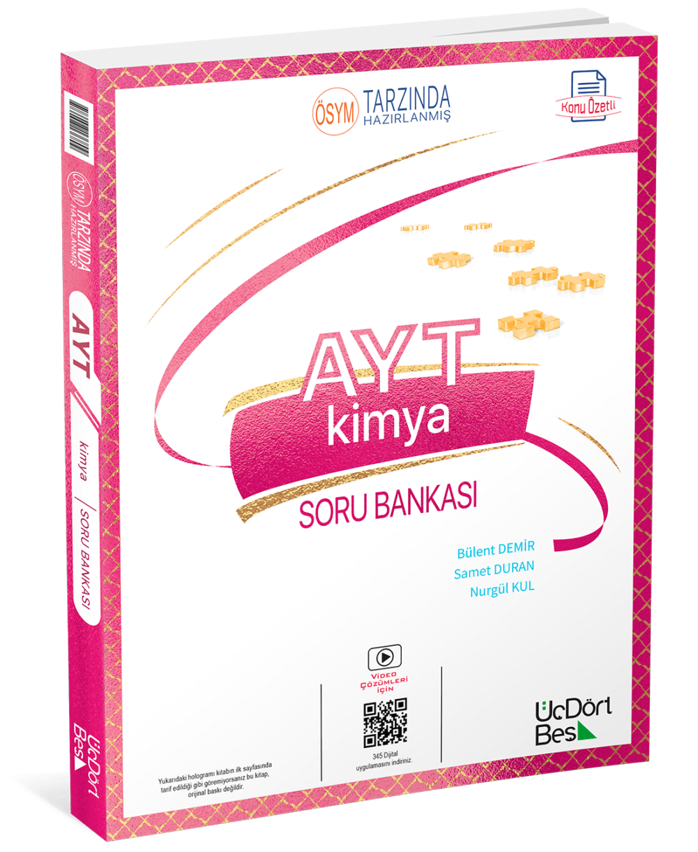 ÜçDörtBeş Yayınları AYT Kimya Soru Bankası