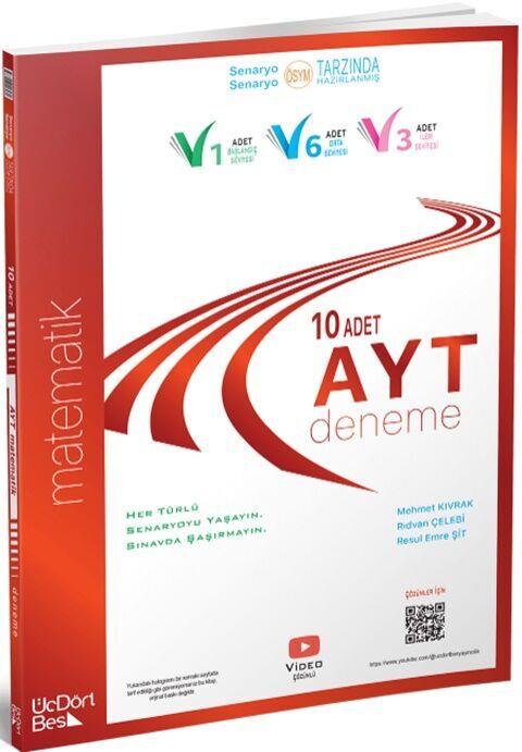 ÜçDörtBeş Yayınları AYT Matematik 10 lu Deneme
