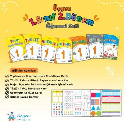 Üçgen Yayıncılık 1. Sınıf Beceri Temelli İlkokul Seti 2. Dönem
