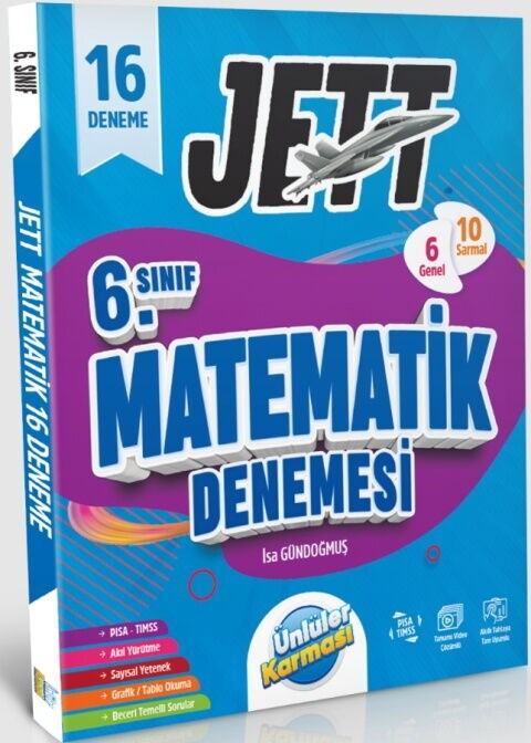Ünlüler Karması 6. Sınıf Matematik Jett 16 lı Branş Denemeleri