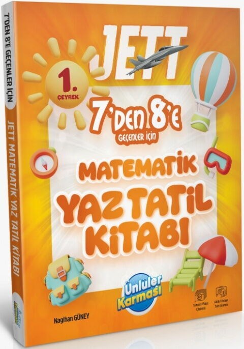 Ünlüler Karması 7 den 8 e Geçenler İçin Matematik JETT Yaz Tatil Kitabı