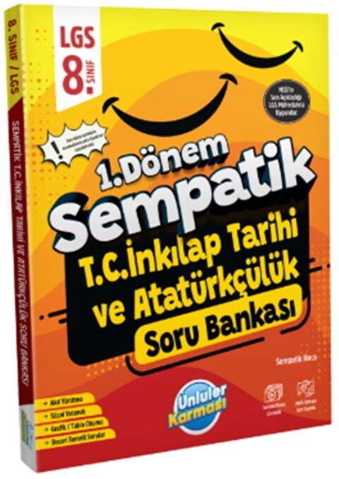 Ünlüler Karması 8. Sınıf LGS T.C. İnkılap Tarihi ve Atatürkçülük 1. Dönem Sempatik Soru Bankası