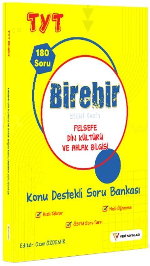 Veri Yayınları TYT Felsefe Din Kültürü ve Ahlak Bilgisi Birebir Konu Destekli Soru Bankası